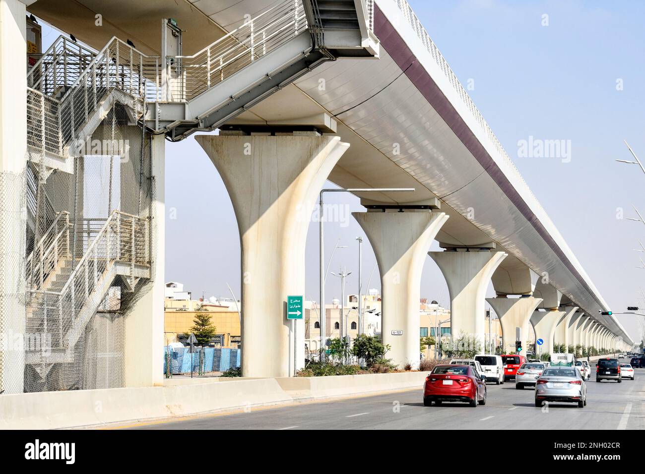 Riyadh Metro Line views Stock Photo