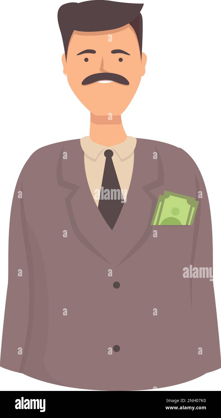 Campaign lobbyist icon cartoon vector. Business money. Smoking vote Stock Vector