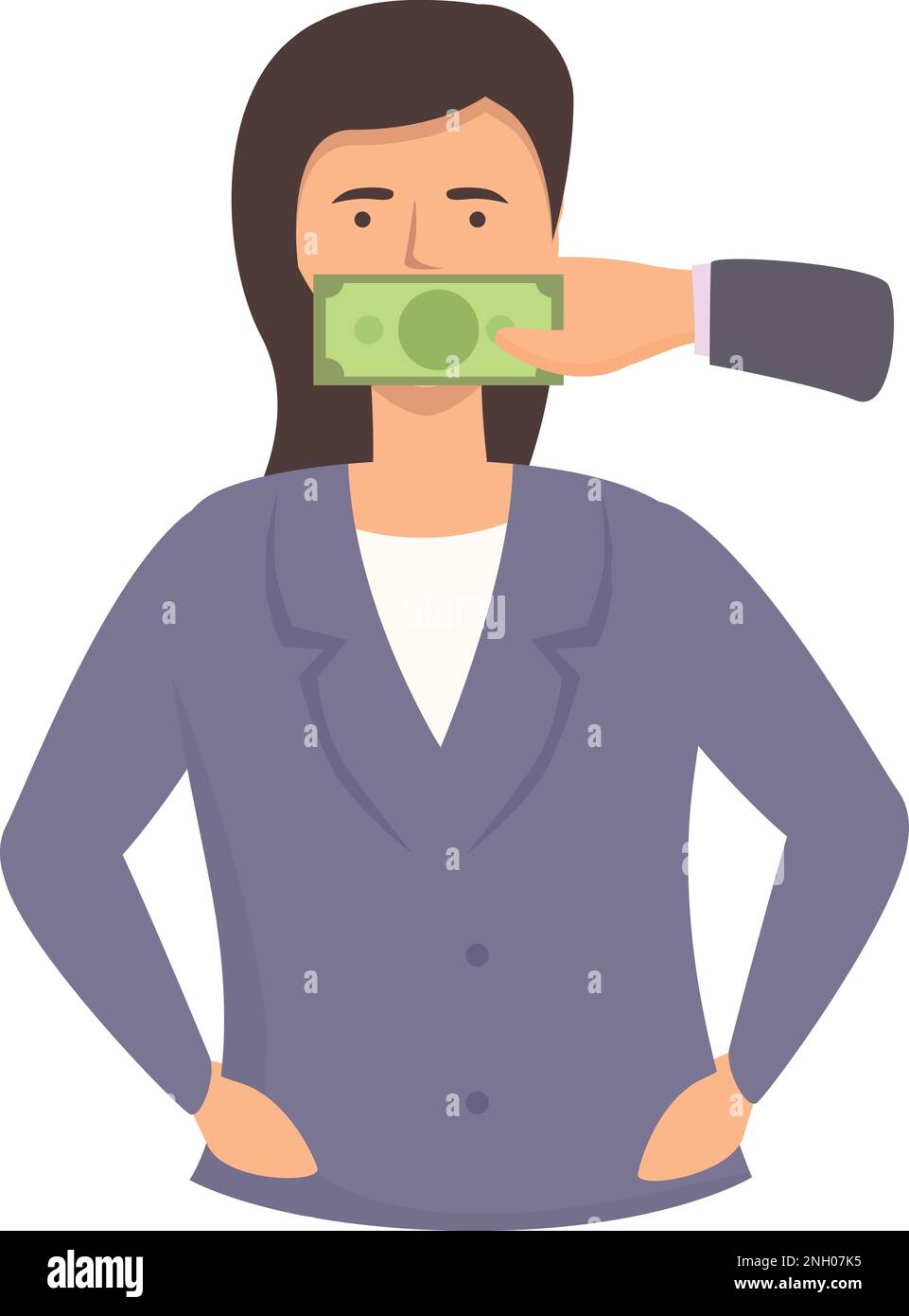 Vote money icon cartoon vector. Lobbyist bribery. Campaign corruption Stock Vector