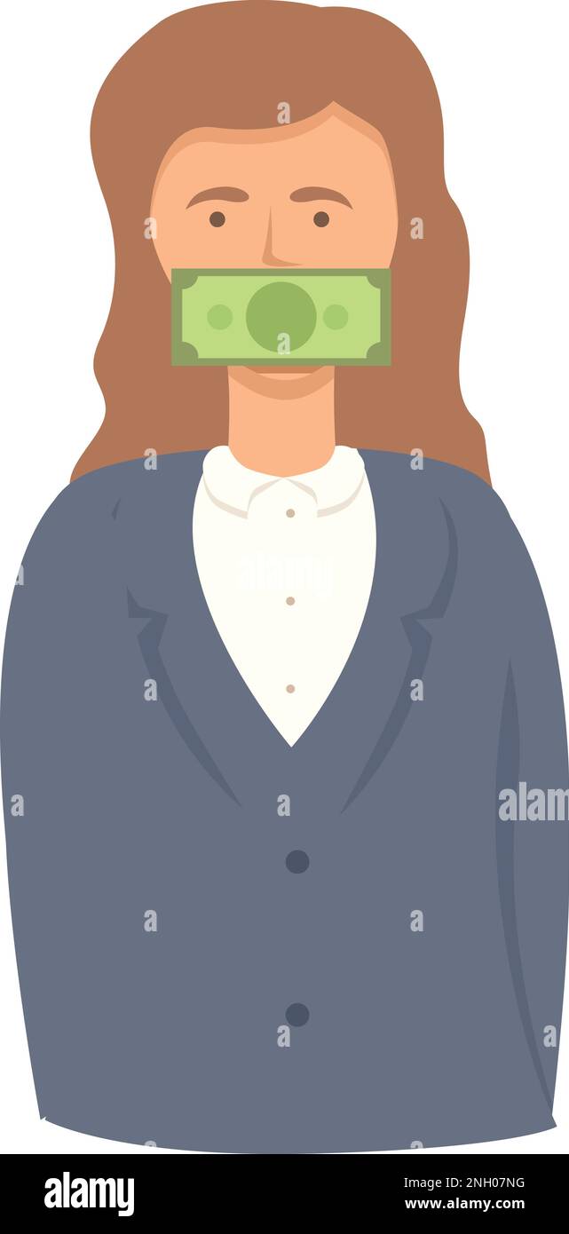 Finance lobbyist icon cartoon vector. Business money. Refuse corruption Stock Vector