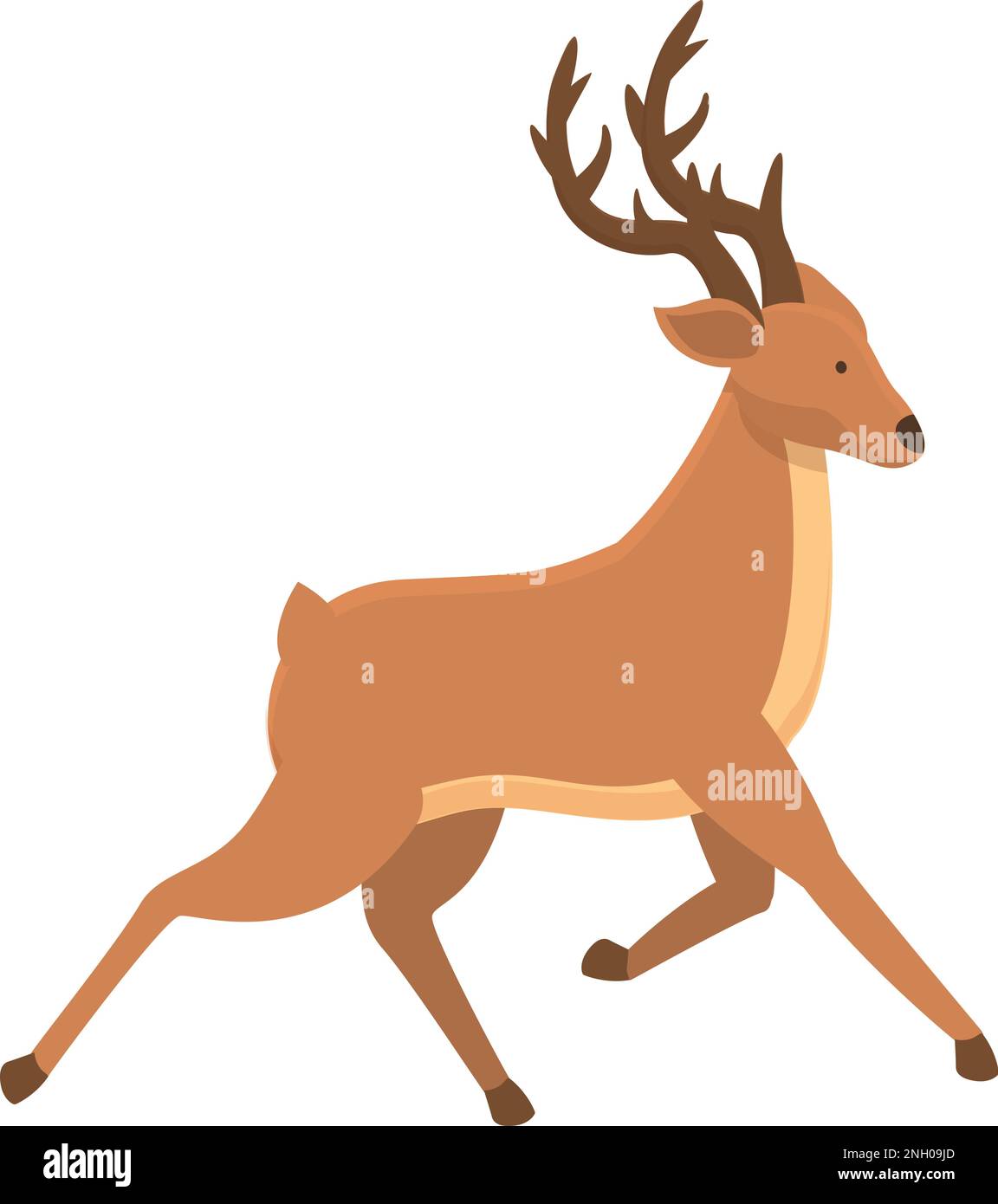 Running stag icon cartoon vector. Deer animal. Animal forest Stock Vector