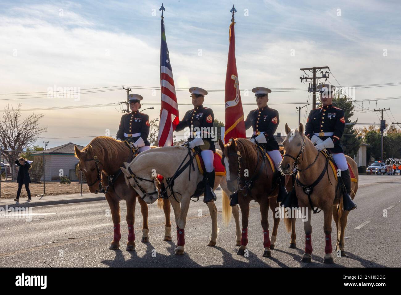 U.S. Marines with the Marine Corps Mounted Color Guard, Marine Corps