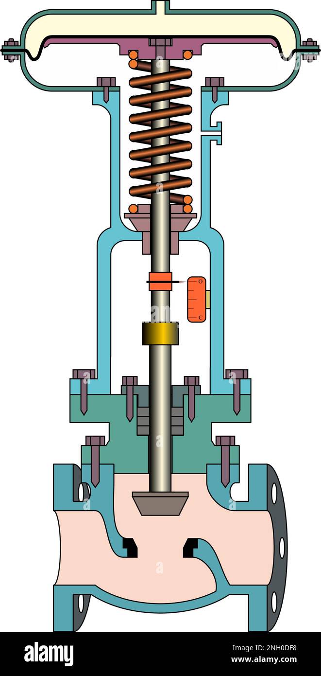 Globe valve and actuator Stock Vector Image & Art Alamy