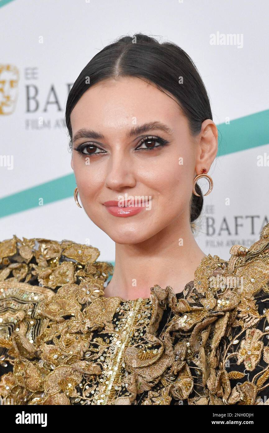 Andreea Cristea attending the EE BAFTA Film Awards 2023 at The Royal