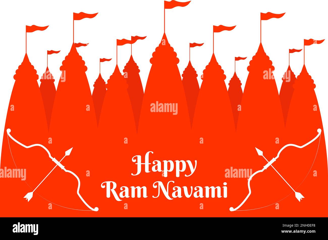 ram navami festival background illustration Stock Vector