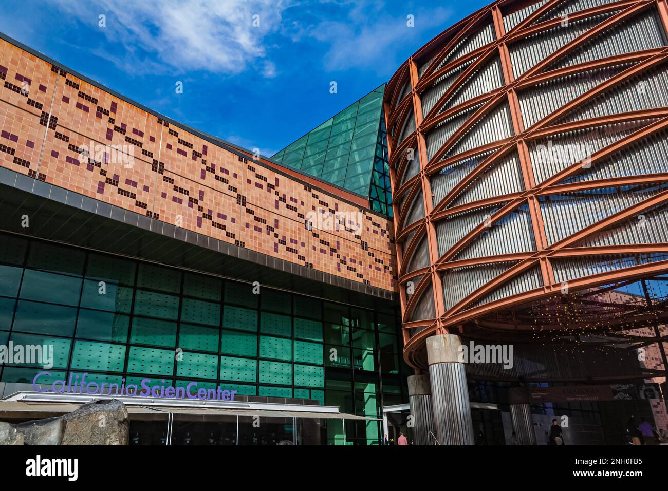 The California Science Center (ScienCenter) in Exposition Park, Los Angeles, California Stock