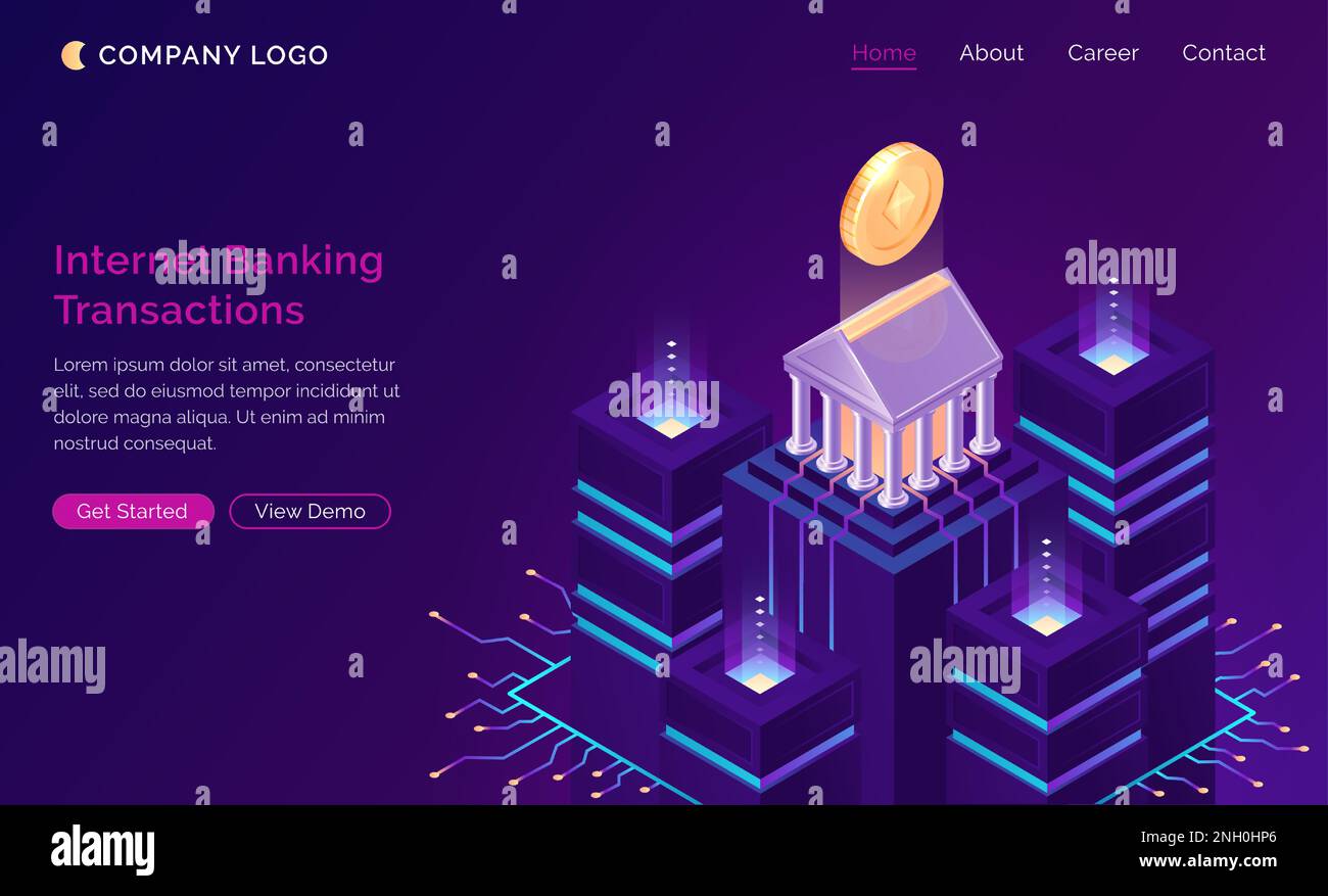 Online internet banking transaction, isometric finance concept vector ...