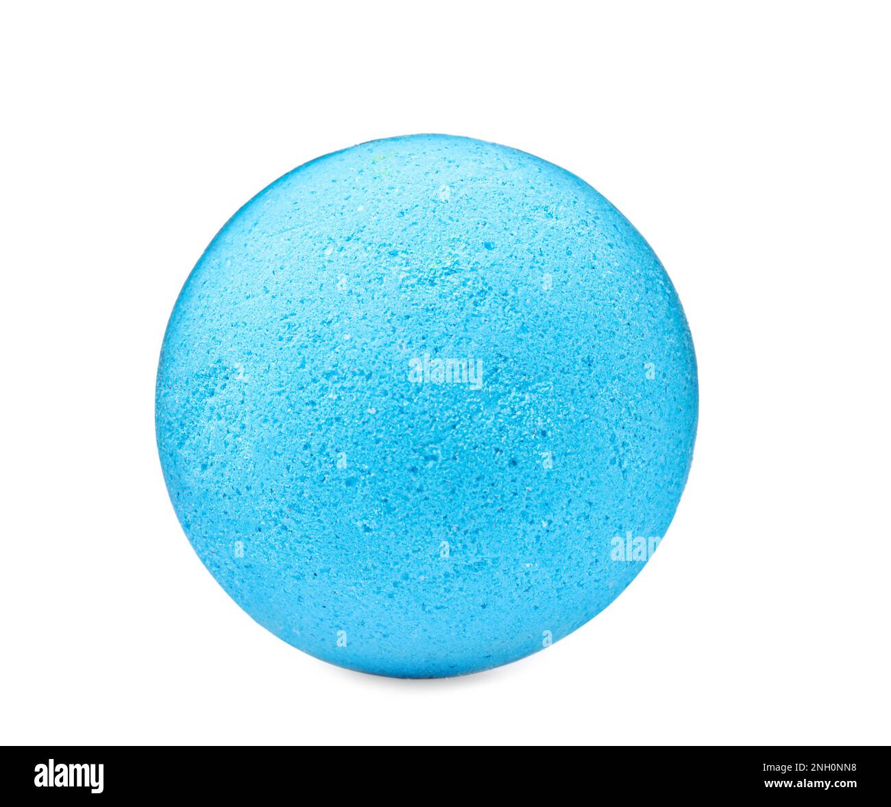 Light blue bath bomb isolated on white Stock Photo Alamy
