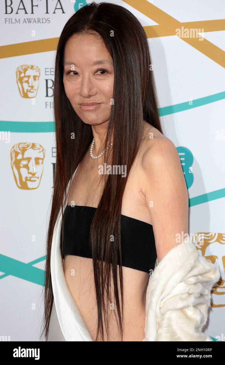 Feb 19, 2023 - London, England, UK - Vera Wang attending the EE BAFTA Film Awards 2023 , Royal Festival Hall Stock Photo