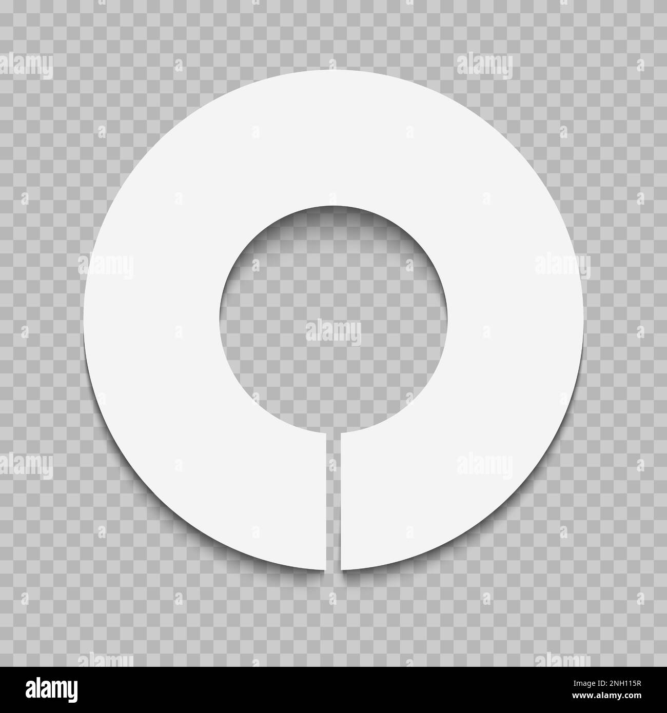 Round closet divider template isolated on transparent background