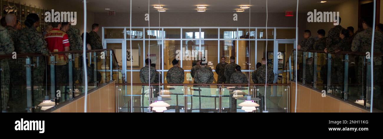 Marines with Marine Forces Reserve attend the Purple Heart ceremony for ...