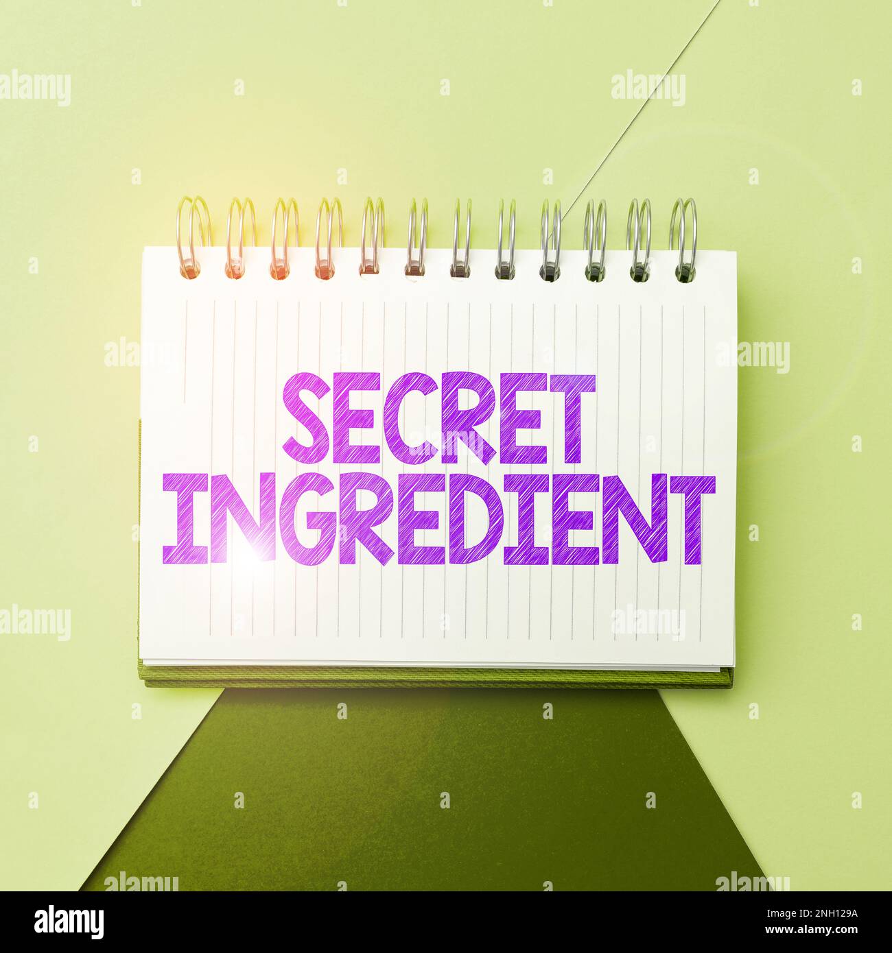 Text sign showing Secret Ingredient, Word Written on special technique