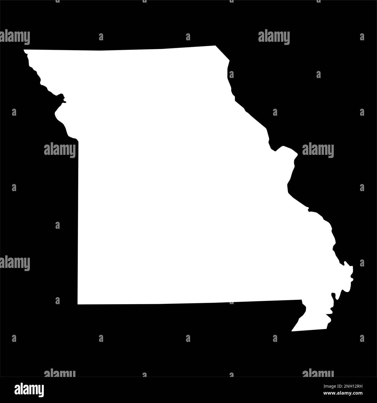 Missouri map shape, united states of america. Flat concept icon symbol