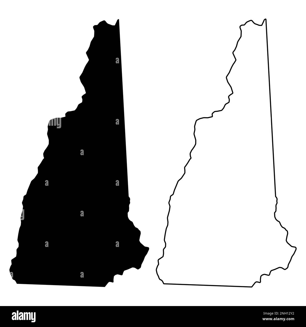 Set of New Hampshire map united - Set Of New Hampshire Map United States Of America Flat Concept Vector Illustration 2NH12Y2 