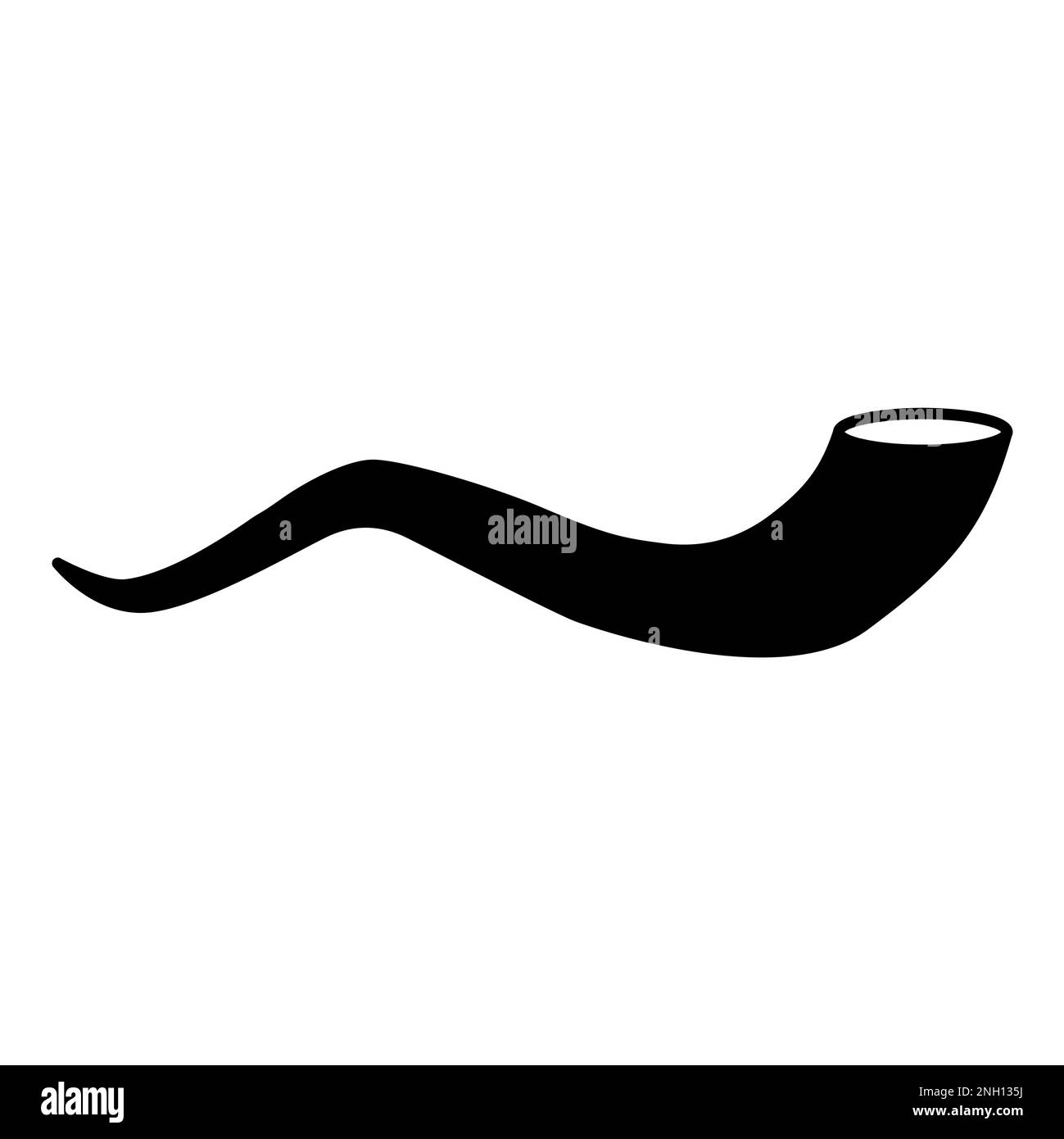 Shofar horn icon, graphic religion design symbol, ritual web sign