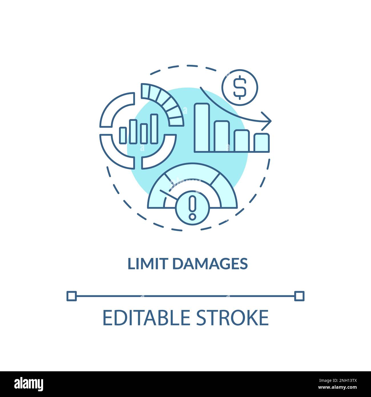 Limit damages blue concept icon Stock Vector Image & Art - Alamy
