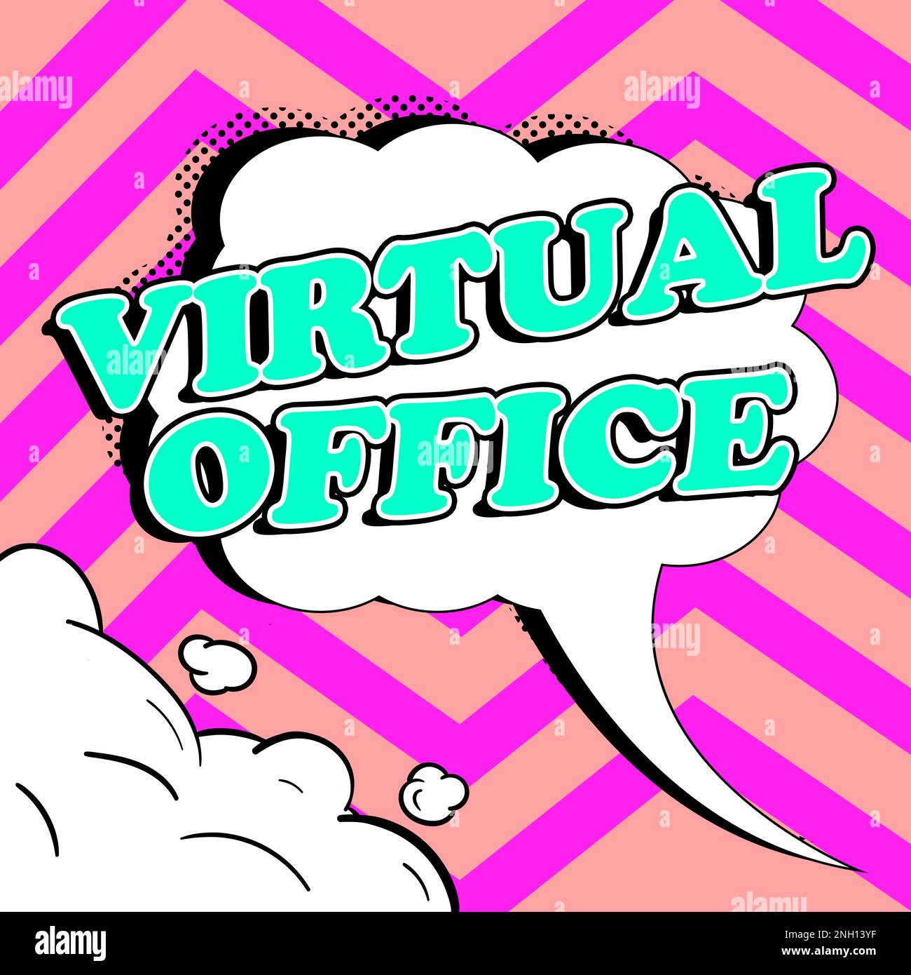 Handwriting text Virtual Office, Business overview Mobile work ...