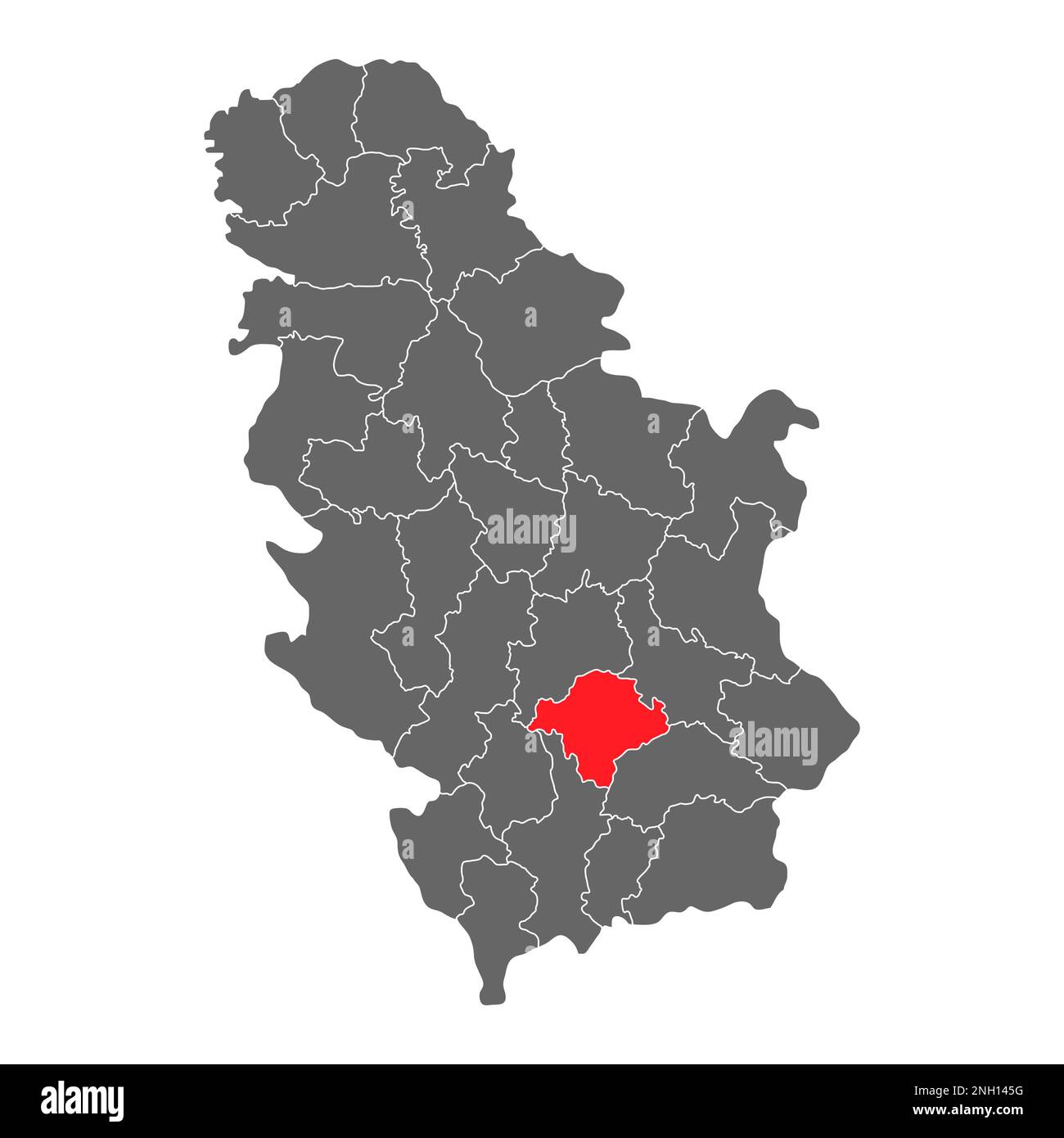 Serbia map Toplica icon, geography blank concept, isolated graphic ...
