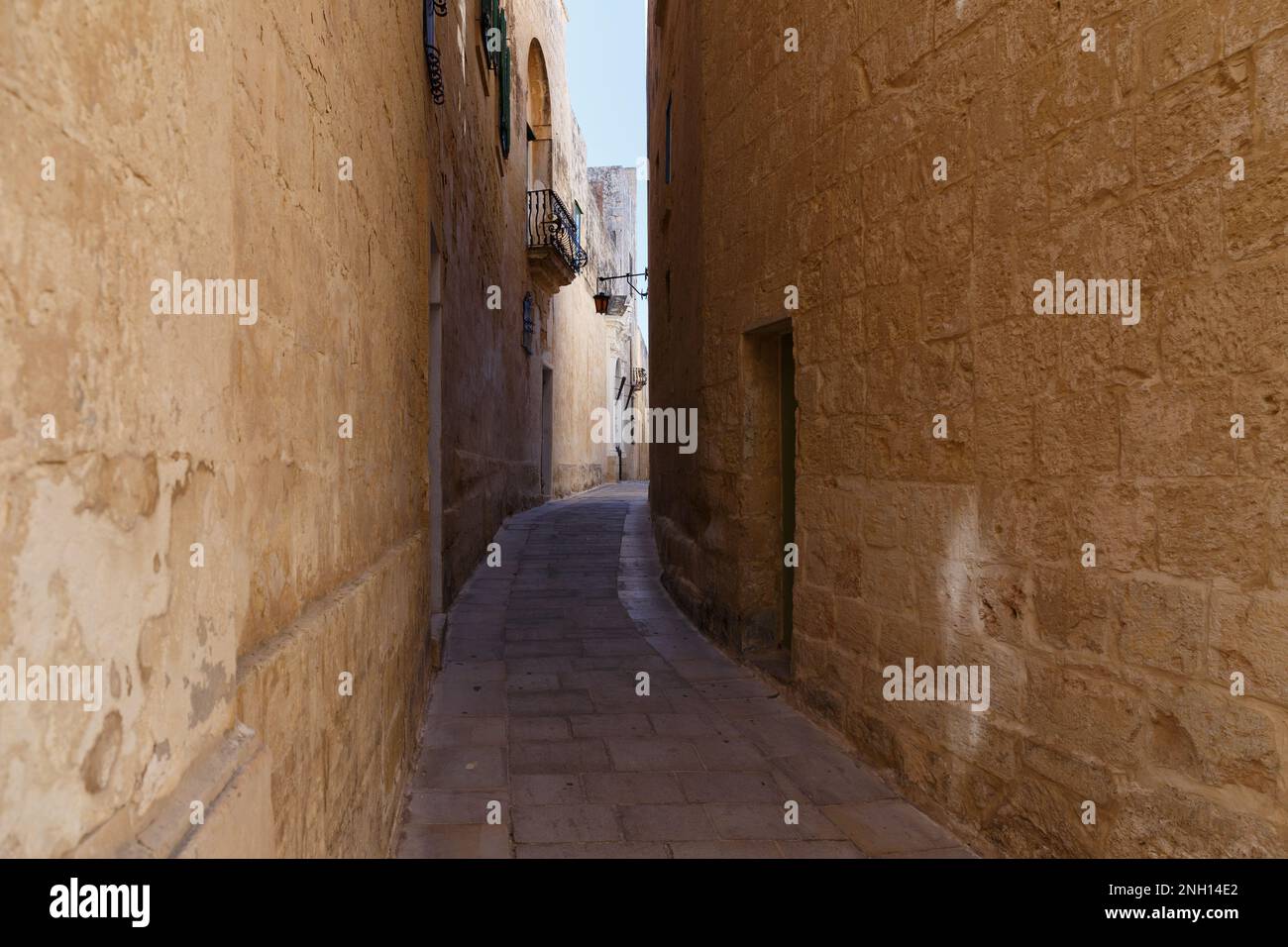 Impressions of the narrow medieval streets of Mdina, Malta in 2017. Stock Photo