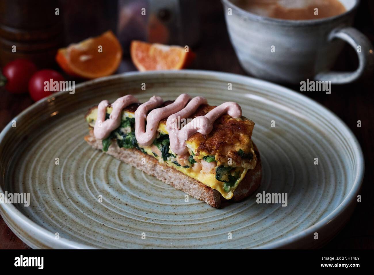 Gourmet open face sandwich hi-res stock photography and images - Alamy