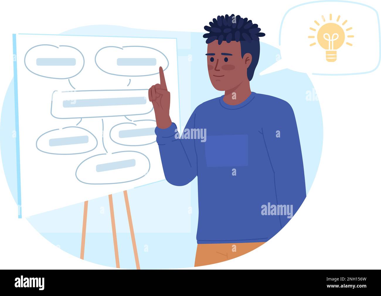 Strategic planning process flat concept vector spot illustration Stock ...