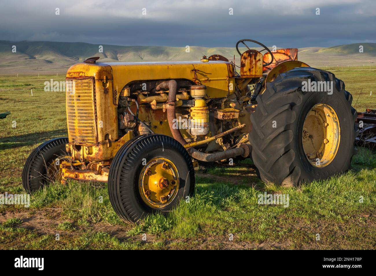 Old Case tractor preserved near Goodwin Education Center, at former