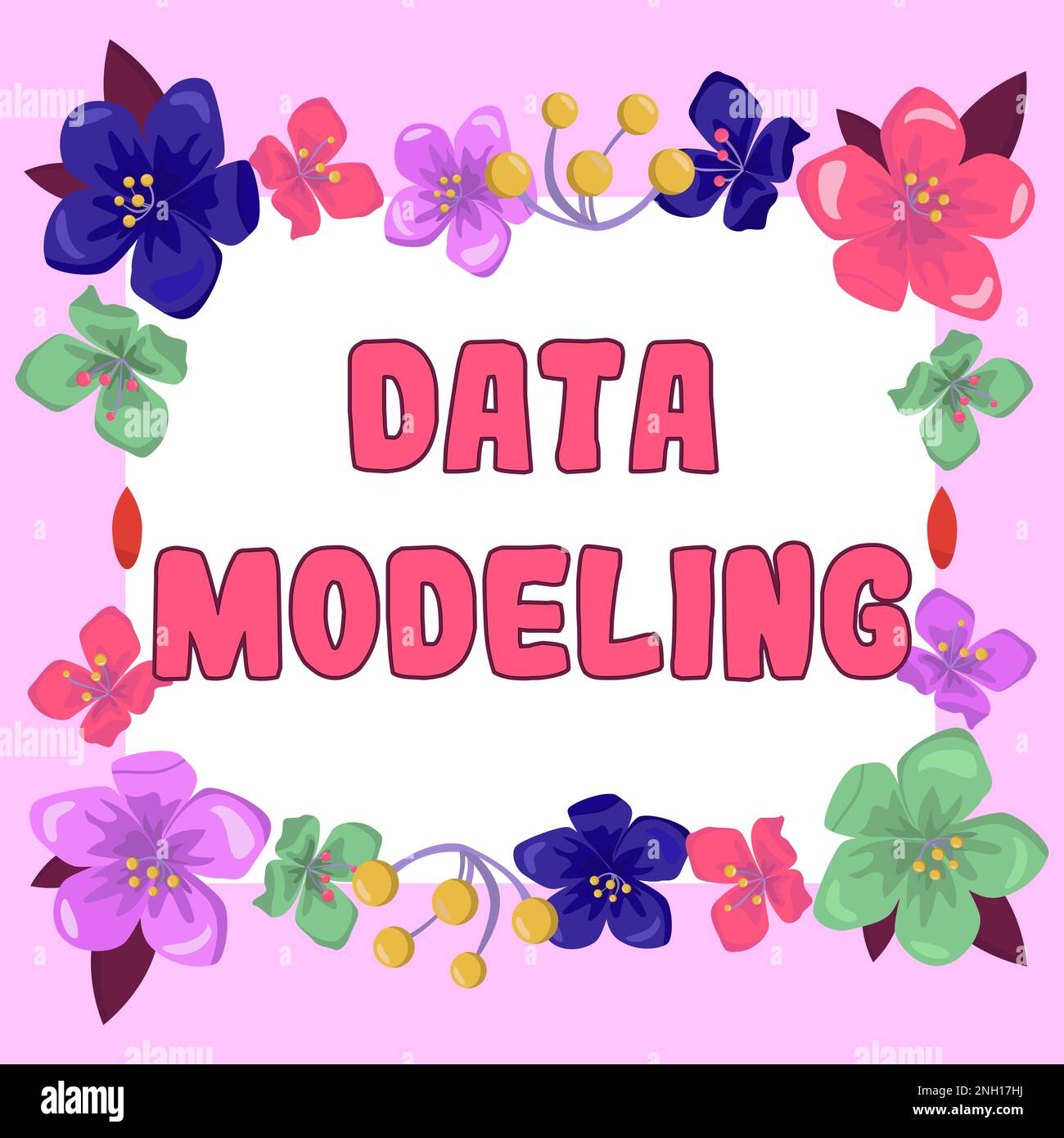 Hand writing sign Data Modeling, Conceptual photo process of transferring data between data storage systems Stock Photo