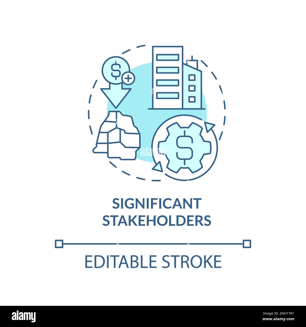 Significant stakeholders turquoise concept icon Stock Vector Image ...