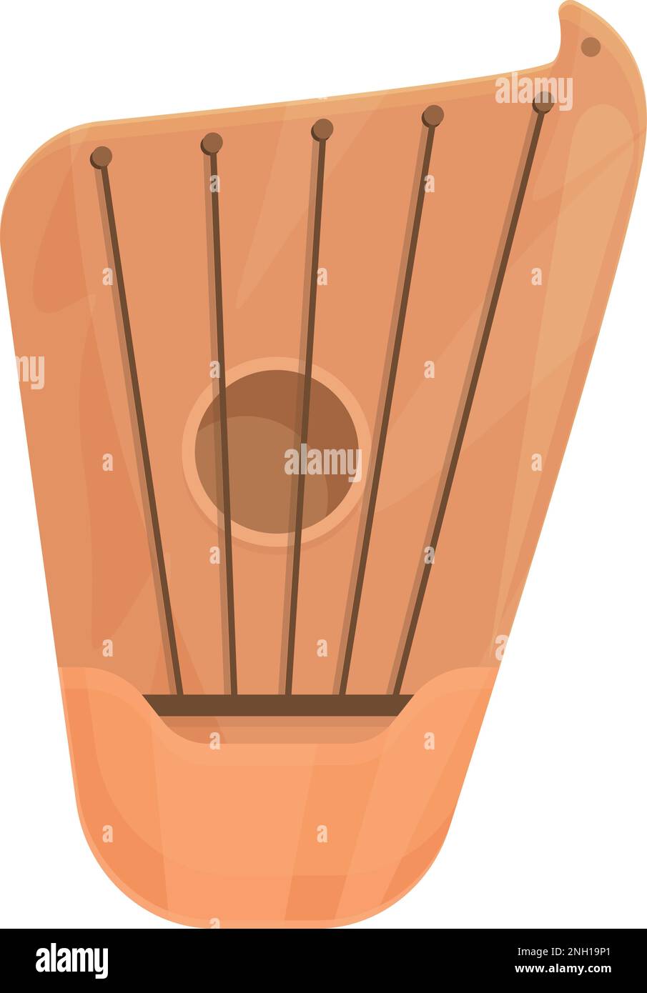 Chord harp icon cartoon vector. Music instrument. String mandolin Stock