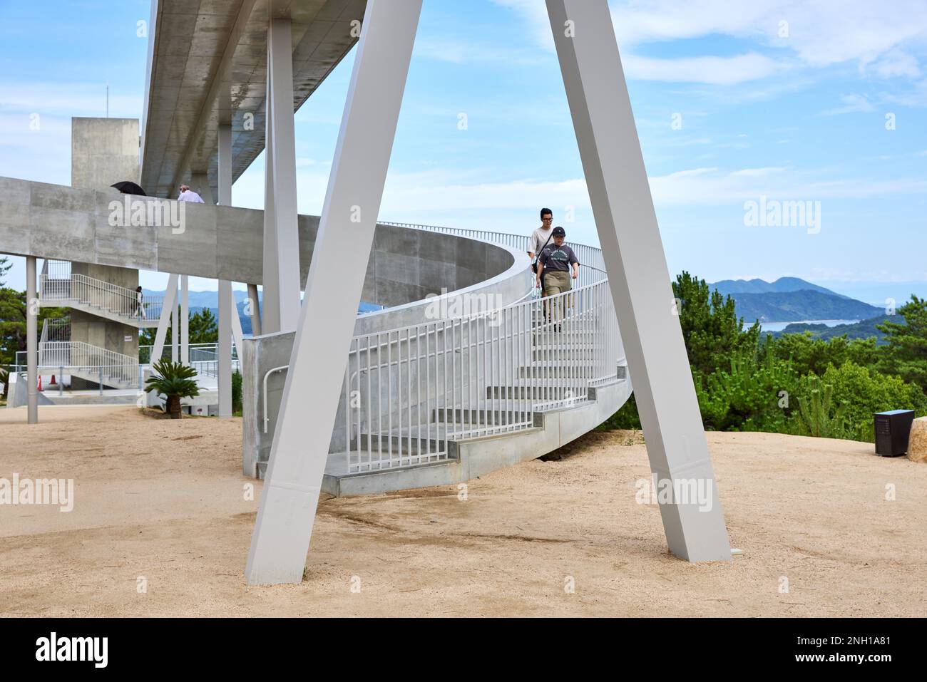 Senkoji Park Observatory (千光寺頂上展望台), designed by Aoki & Shinagawa + associates, 2022; Onomichi, Hiroshima Prefecture, Japan Stock Photo