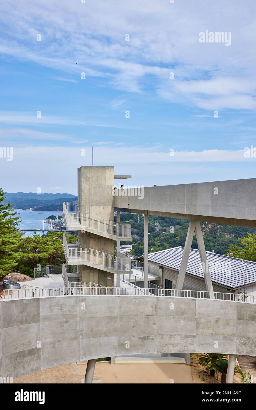 Senkoji Park Observatory (千光寺頂上展望台), designed by Aoki & Shinagawa + associates, 2022; Onomichi, Hiroshima Prefecture, Japan Stock Photo