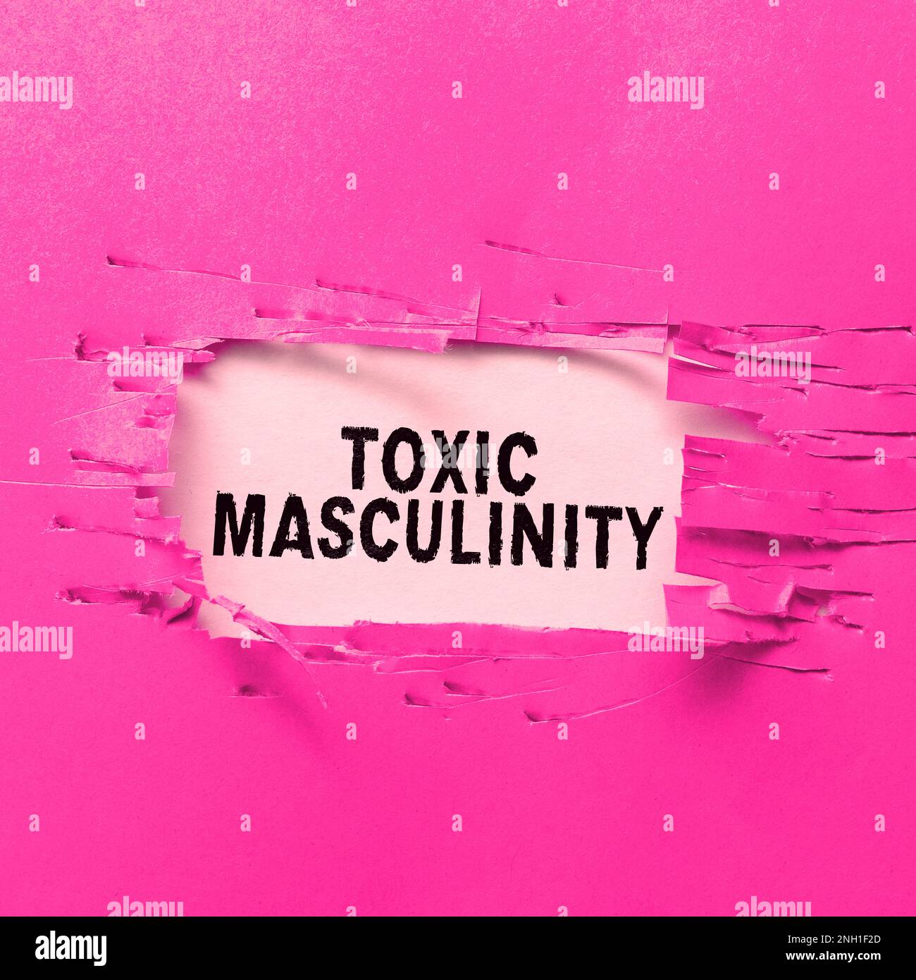 Text caption presenting Toxic Masculinity. Internet Concept describes ...