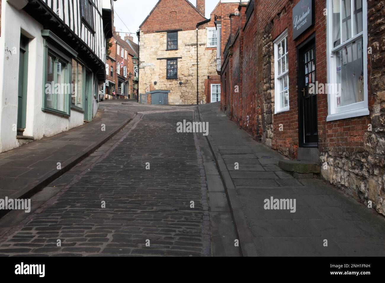 Steep Hill, Lincoln, Lincolnshire, England, UK Stock Photo