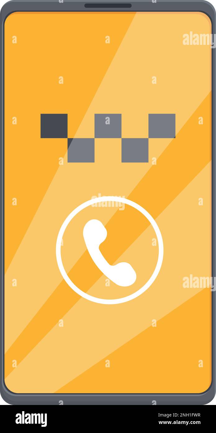 Taxi call icon cartoon vector. Car service. Driver location Stock ...