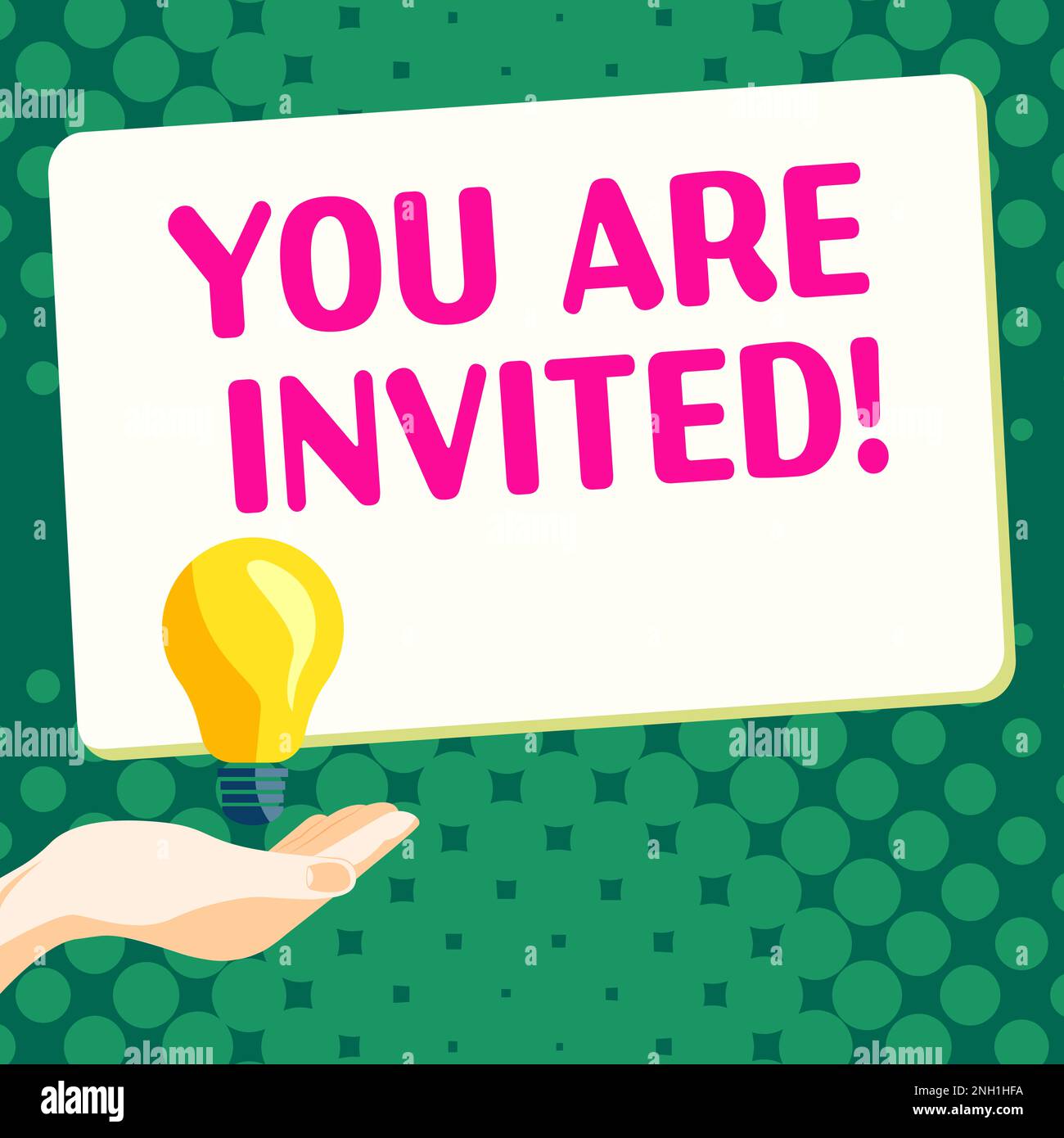 Inviting Approach Handwriting text You Are Invited, Business approach Receiving and ...