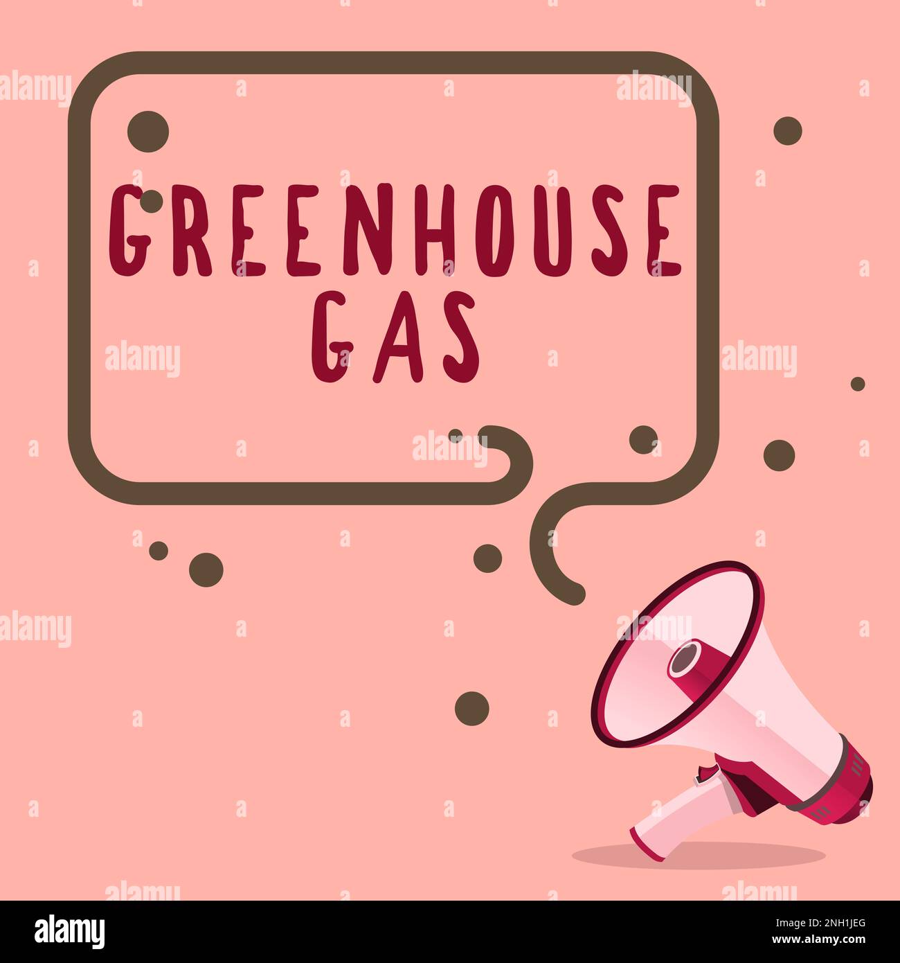 Conceptual caption Greenhouse Gas, Word for carbon dioxide contribute