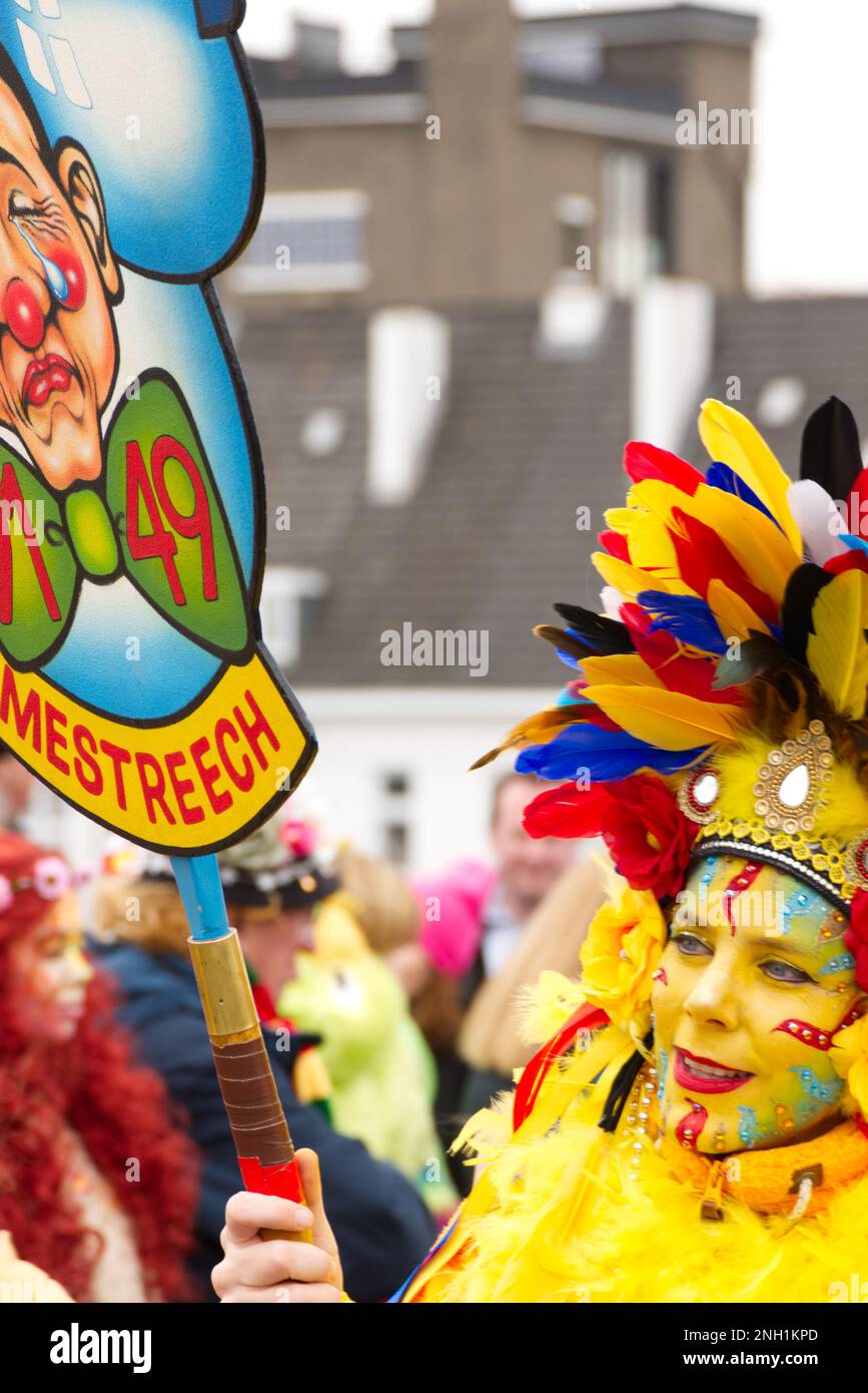 Maastricht, The Netherlands. 19th Feb 2023. Participant in the Carnival ...