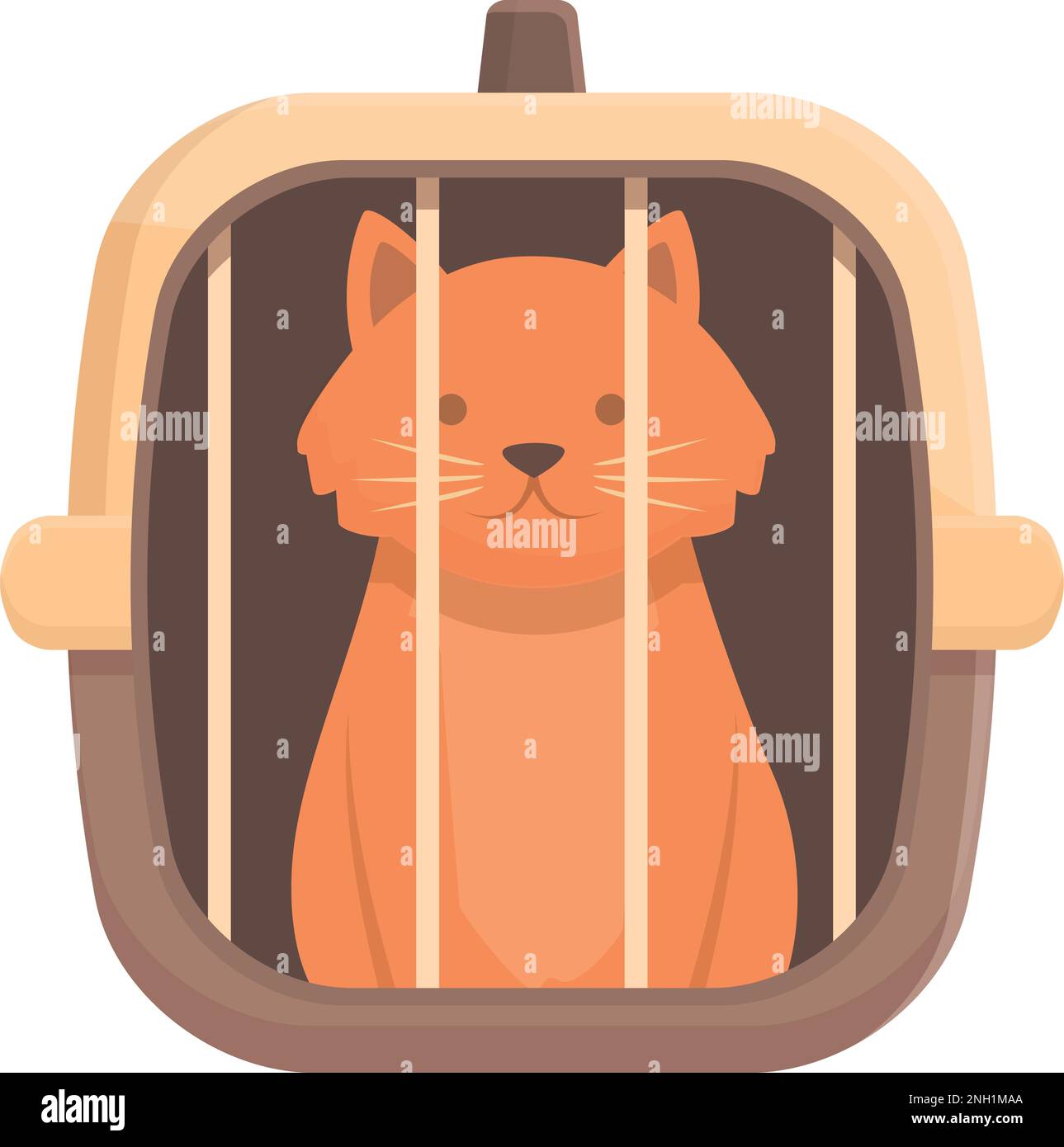 Cat cage icon cartoon vector. Pet case. Animal box Stock Vector Image