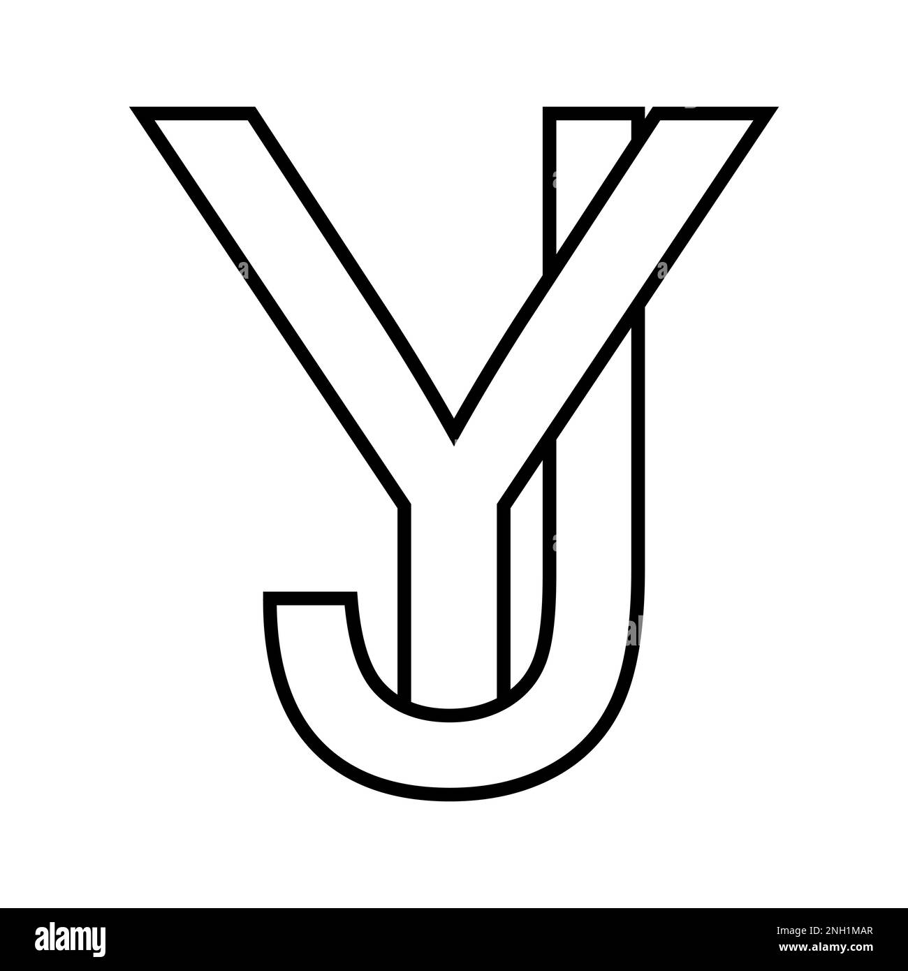 Logo sign yj jy icon double letters logotype y j Stock Vector Image