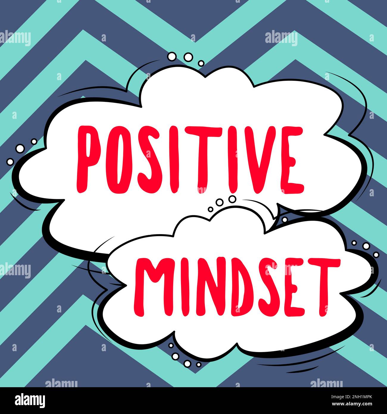 Text caption presenting Positive Mindset. Word Written on mental and ...