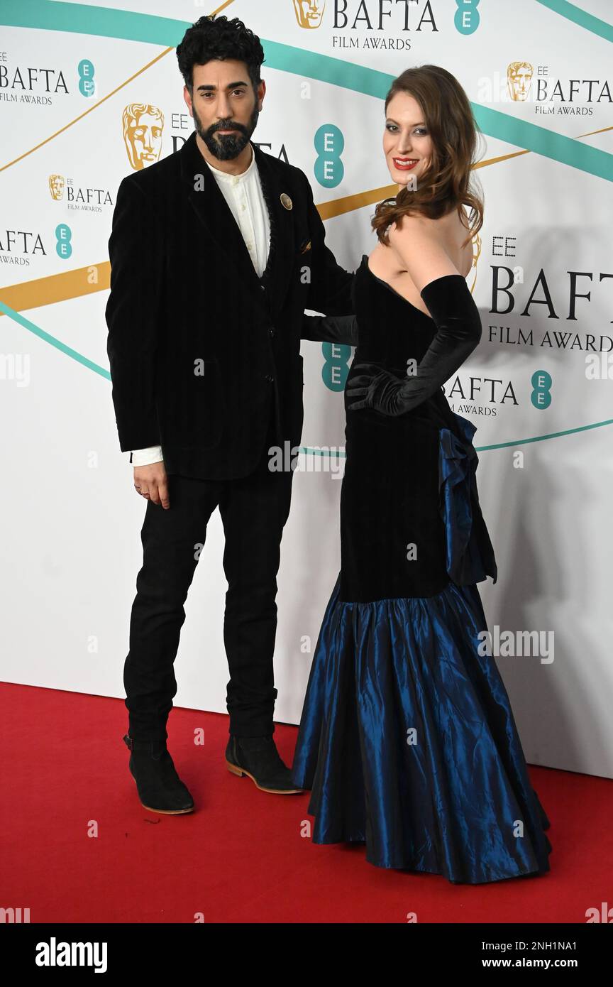 London, UK. 19th Feb, 2023. Ray Panthaki and Hester Ruoff attends the EE BAFTA Film Awards 2023 at The Royal Festival Hall, London, UK. Photo date, 19th February 2023. Credit: See Li/Picture Capital/Alamy Live News Stock Photo