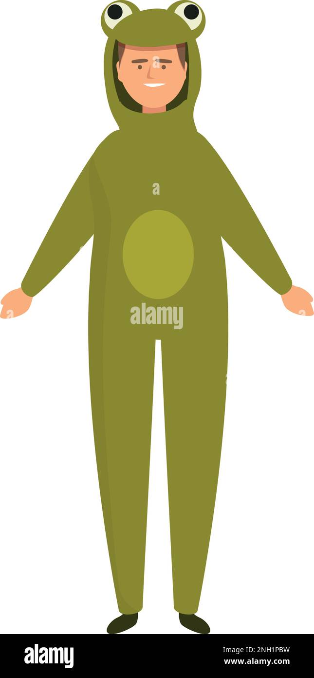 Frog halloween animal costume icon cartoon vector. Cute child. Carnival ...