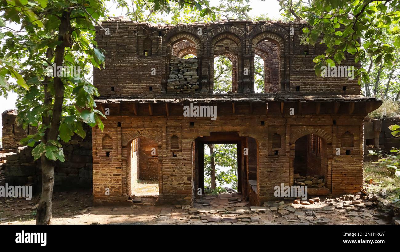 North Side Entrance of Ajaygarh Fort, Panna, Madhya Pradesh, India. Stock Photo