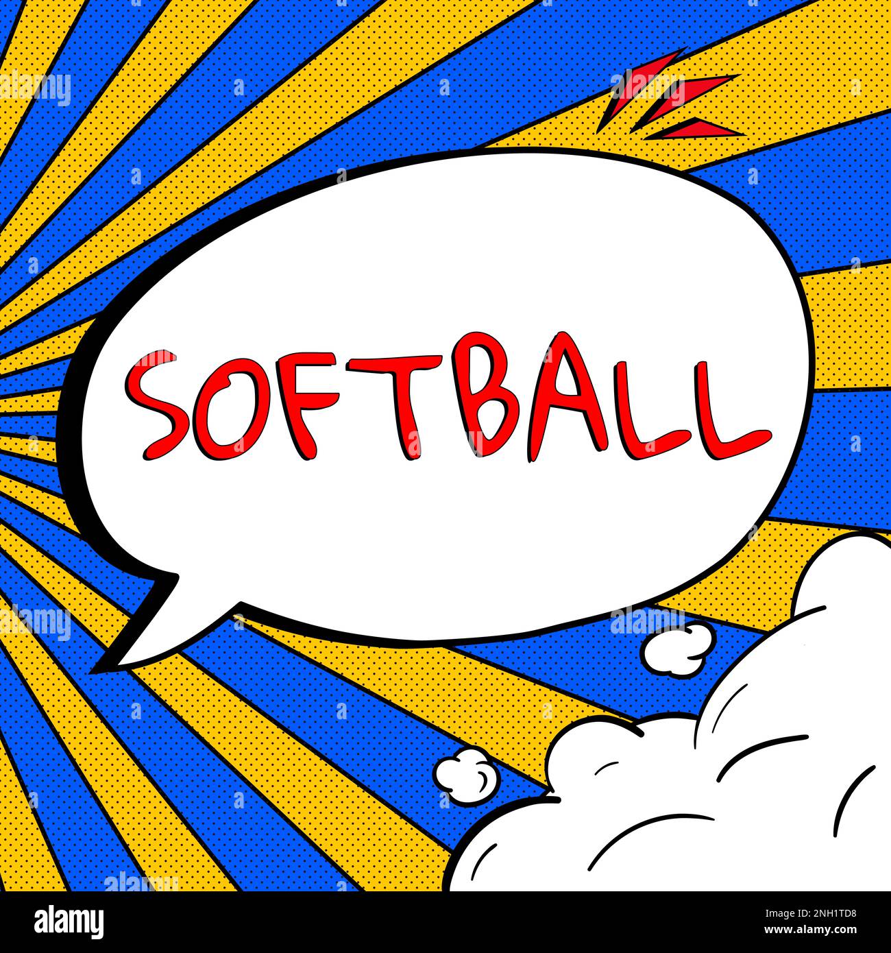 Sign displaying Softball, Concept meaning a sport similar to baseball