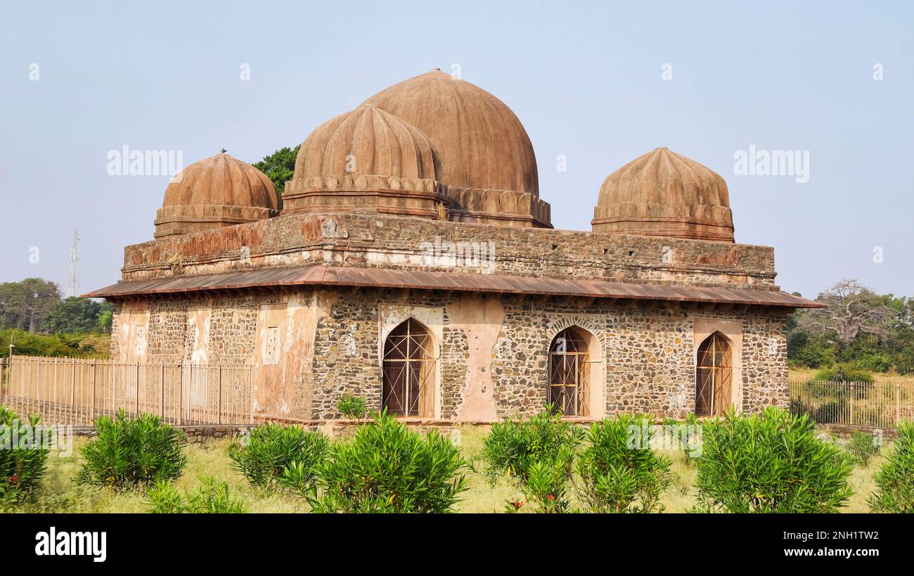 View of Panch Devali Near Darya Khan Tomb, Mandu, Madhya Pradesh, India. Stock Photo