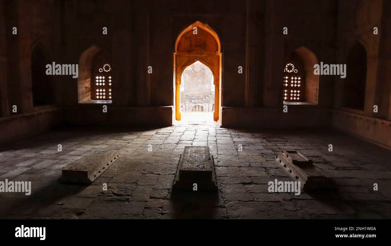 Inside View of Darya Khan Tomb, Mandu, Madhya Pradesh, India. Stock Photo
