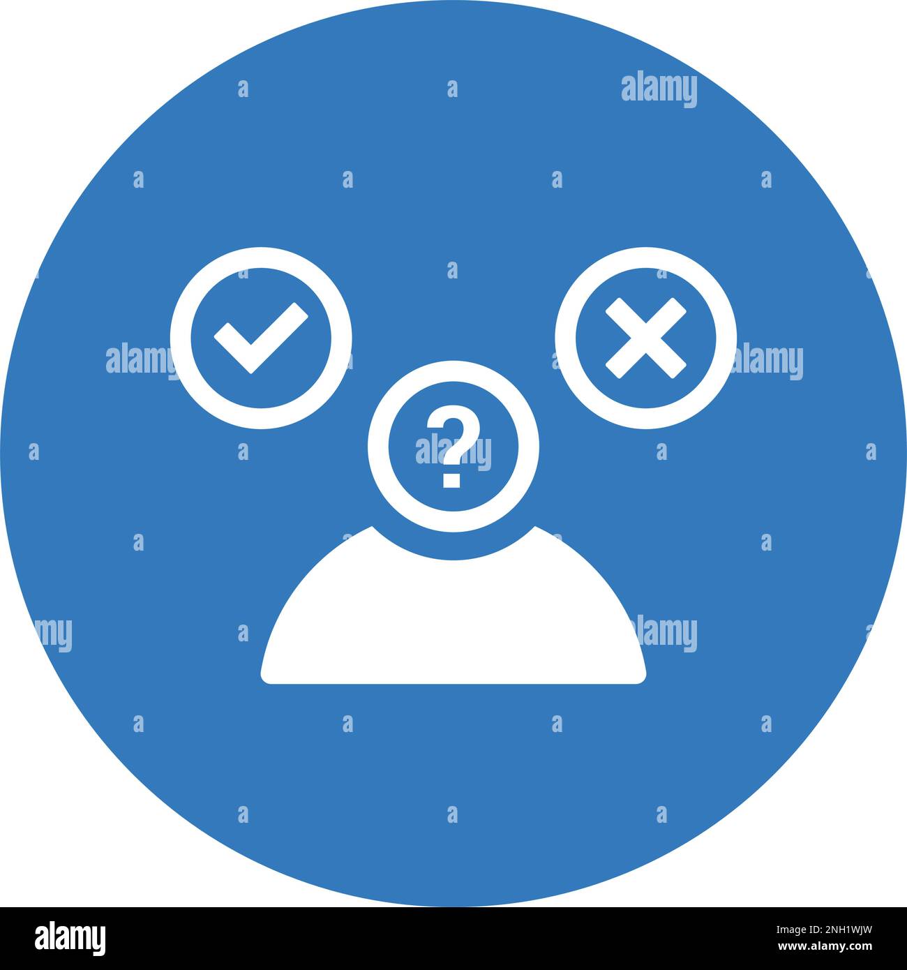 Decision Making icon use in mobile and app development or commercial ...
