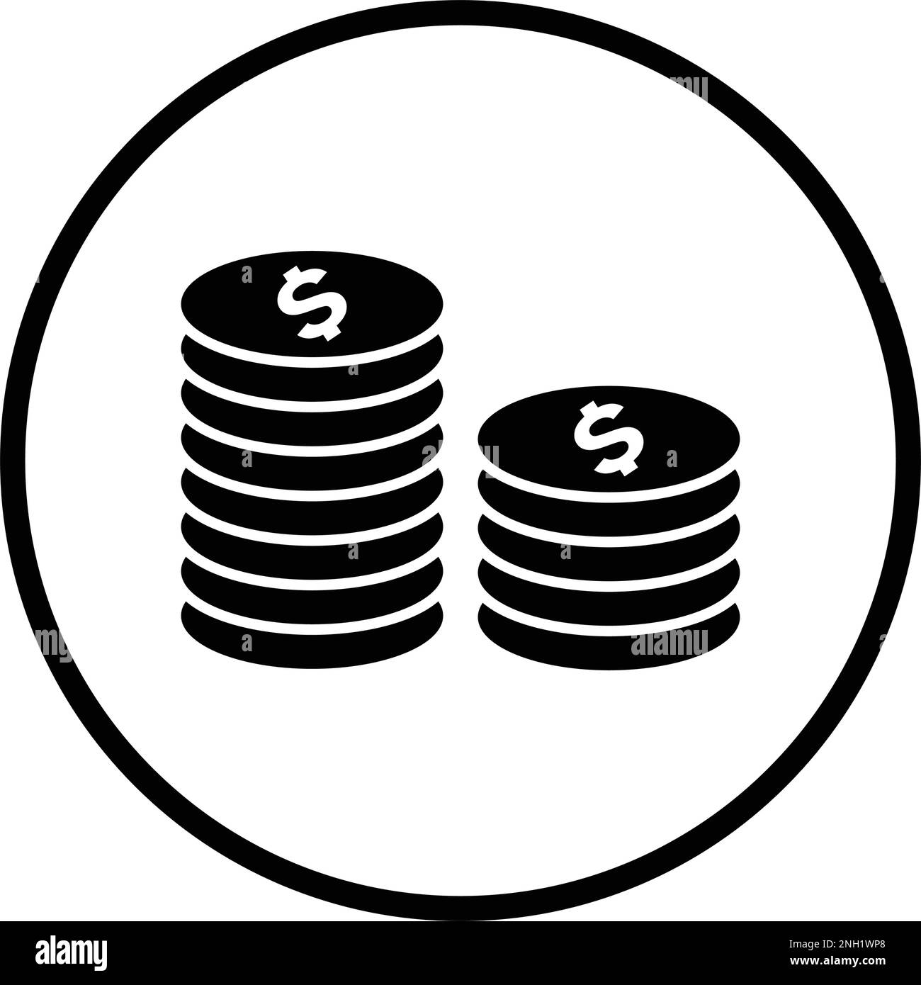 Coin Stack icon. Flat style vector EPS use in infographics,web design, presentations and on printed materials. Stock Vector