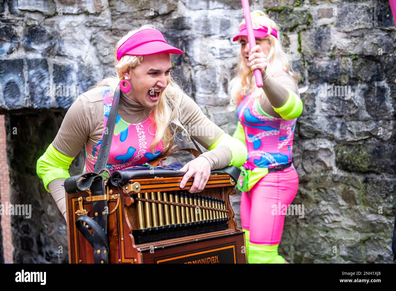 Carnaval de Binche dimanche gras Stock Photo