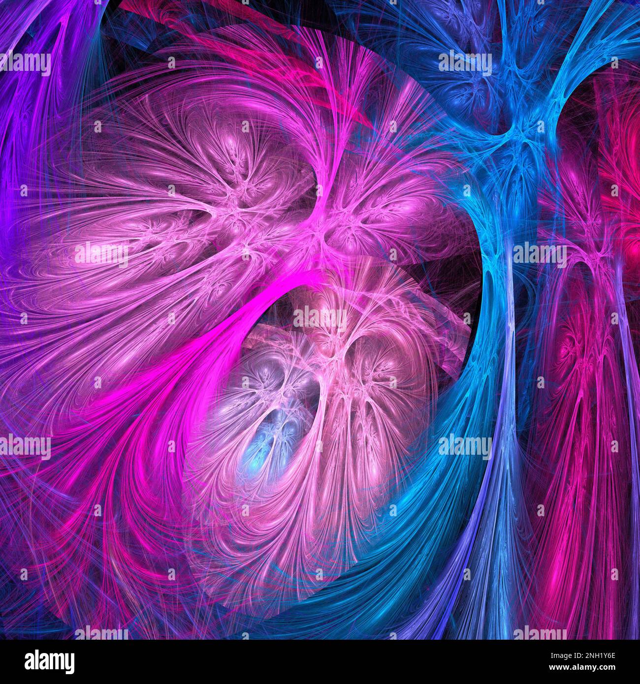 Digitally generated organs, conceptual illustration Stock Photo